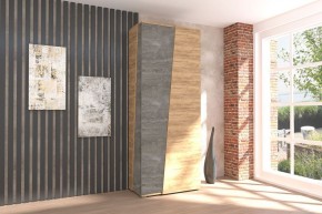 Аллегро-10 Шкаф 2дв. (дуб крафт золотой-камень темный) в Казани - kazan.ok-mebel.com | фото