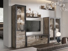 Амели Шкаф-стекло (Дуб Юкон-Бетон темный) в Казани - kazan.ok-mebel.com | фото 3