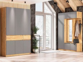 АВИНЬОН Прихожая Пенал (Дуб Крафт золотой/Графит серый) в Казани - kazan.ok-mebel.com | фото 4