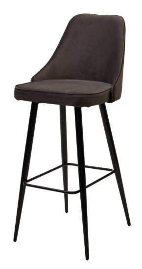 Барный стул NEPAL-BAR ГРАФИТ #14, велюр/ черный каркас (H=78cm) М-City в Казани - kazan.ok-mebel.com | фото 1