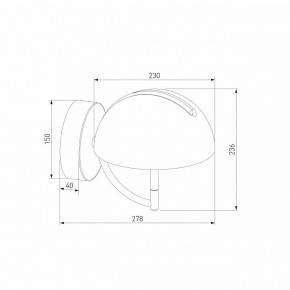 Бра Eurosvet Emisfero 50083/1 LED золото в Казани - kazan.ok-mebel.com | фото 3