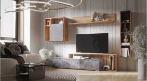 ДАЛЛАС Гостиная (модульная) цемент темный в Казани - kazan.ok-mebel.com | фото