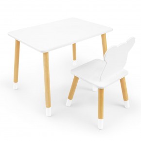 Детский комплект стол и стул «Мишка» Rolti Baby (белый/береза, массив березы/мдф) в Казани - kazan.ok-mebel.com | фото