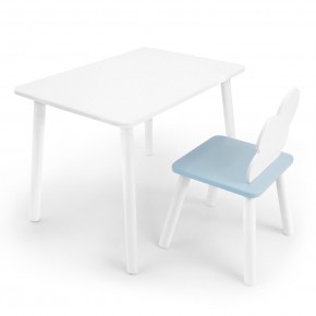 Детский комплект стол и стул «Облачко» Rolti Baby (белый/голубой, массив березы/мдф) в Казани - kazan.ok-mebel.com | фото