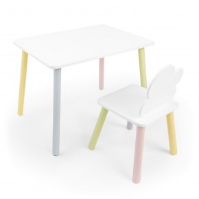Детский комплект стол и стул «Облачко» Rolti Baby (белый/цветной, массив березы/мдф) в Казани - kazan.ok-mebel.com | фото