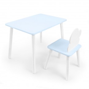 Детский комплект стол и стул «Облачко» Rolti Baby  (голубая столешница/голубое сиденье/белые ножки) в Казани - kazan.ok-mebel.com | фото