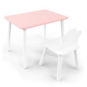 Детский комплект стол и стул «Облачко» Rolti Baby (розовый/белый, массив березы/мдф) в Казани - kazan.ok-mebel.com | фото