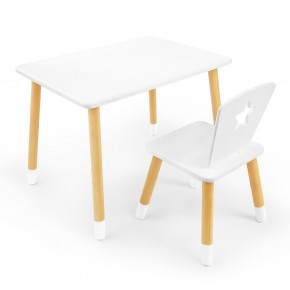 Детский комплект стол и стул «Звезда» Rolti Baby (белый/береза, массив березы/мдф) в Казани - kazan.ok-mebel.com | фото