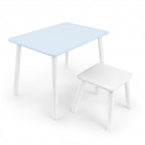 Детский комплект стол и табурет Rolti Baby (голубая столешница/белое сиденье/белые ножки) в Казани - kazan.ok-mebel.com | фото