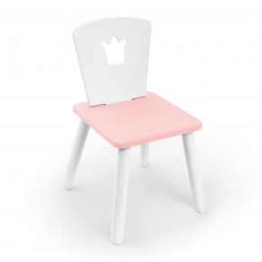 Детский стул Rolti Baby «Корона» (белый/розовый/белый, массив березы/мдф) в Казани - kazan.ok-mebel.com | фото 1