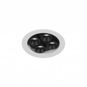 DK2510-WB Встраиваемый светильник SPACE со светодиодом d65 220V 8W 38° 4000К IP20 белый/черный алюминий в Казани - kazan.ok-mebel.com | фото 4