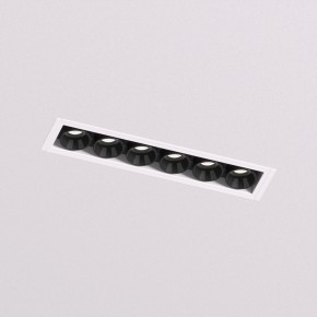 DK2531-WB Встраиваемый светильник SPACE со светодиодом под шпатлевку L126mm 220V 10W 38° 4000К IP20 белый/черный алюминий в Казани - kazan.ok-mebel.com | фото