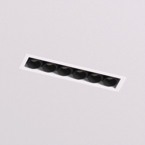 DK2531-WB Встраиваемый светильник SPACE со светодиодом под шпатлевку L126mm 220V 10W 38° 4000К IP20 белый/черный алюминий в Казани - kazan.ok-mebel.com | фото 2