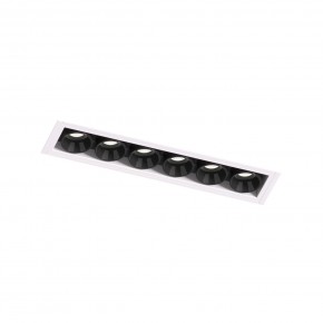 DK2531-WB Встраиваемый светильник SPACE со светодиодом под шпатлевку L126mm 220V 10W 38° 4000К IP20 белый/черный алюминий в Казани - kazan.ok-mebel.com | фото 6