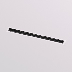 DK2532-WB Встраиваемый светильник SPACE со светодиодом под шпатлевку L240mm 220V 20W 38° 4000К IP20 белый/черный алюминий в Казани - kazan.ok-mebel.com | фото 2