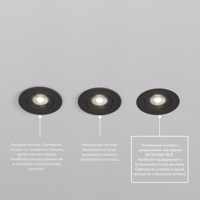 DK3020-BK Встраиваемый светильник, IP 20, 10 Вт, GU5.3, LED, черный, пластик в Казани - kazan.ok-mebel.com | фото 5