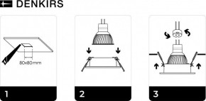 DK3021-BK Встраиваемый светильник, IP 20, 10 Вт, GU5.3, LED, черный, пластик в Казани - kazan.ok-mebel.com | фото 5