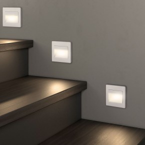 DK3050-WH Светильник встраиваемый в стену, IP 20, LED 3000, 1 Вт, белый, пластик в Казани - kazan.ok-mebel.com | фото 6