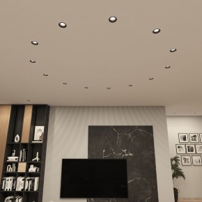 DK3055-BK Встраиваемый светильник, IP 20, 10 Вт, GU5.3, LED, черный, пластик в Казани - kazan.ok-mebel.com | фото 3