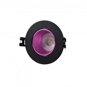DK3061-BK+PI Встраиваемый светильник, IP 20, 10 Вт, GU5.3, LED, черный/розовый, пластик в Казани - kazan.ok-mebel.com | фото