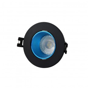 DK3061-BK+СY Встраиваемый светильник, IP 20, 10 Вт, GU5.3, LED, черный/голубой, пластик в Казани - kazan.ok-mebel.com | фото