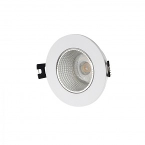 DK3061-WH+CH Встраиваемый светильник, IP 20, 10 Вт, GU5.3, LED, белый/хром, пластик в Казани - kazan.ok-mebel.com | фото