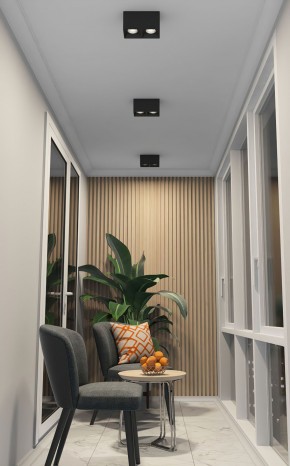 DK3085-BK+CH Светильник накладной IP 20, 10 Вт, GU5.3, LED, черный/хром, пластик в Казани - kazan.ok-mebel.com | фото 2