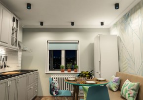 DK3090-BK+CY Светильник накладной IP 20, 10 Вт, GU5.3, LED, черный/голубой, пластик в Казани - kazan.ok-mebel.com | фото 2