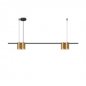 DK4061-BK+SG Подвесной светильник ORBIT, IP20, 4xGU10 LED до 15 Вт, черный + сатинированное золото, алюминий в Казани - kazan.ok-mebel.com | фото 3