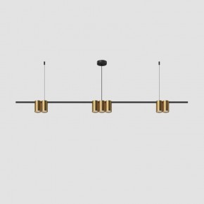 DK4063-BK+SG Подвесной светильник ORBIT, IP20, 7xGU10 LED до 15 Вт, черный + сатинированное золото, алюминий в Казани - kazan.ok-mebel.com | фото 2
