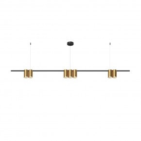 DK4063-BK+SG Подвесной светильник ORBIT, IP20, 7xGU10 LED до 15 Вт, черный + сатинированное золото, алюминий в Казани - kazan.ok-mebel.com | фото 3