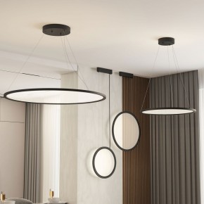 DK6606-BK Подвесной вертикальный светильник Veil со светодиодом H1700 d600 220V 48W 3000-6000K IP20 черный алюминий в Казани - kazan.ok-mebel.com | фото 7