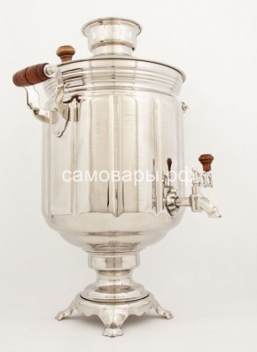 Электрический самовар из латуни никелированный на 10 л в Казани - kazan.ok-mebel.com | фото 3
