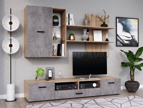 Гостиная Нэнси NEW Вариант №5 ЛДСП (Бетон светлый/Сонома) в Казани - kazan.ok-mebel.com | фото