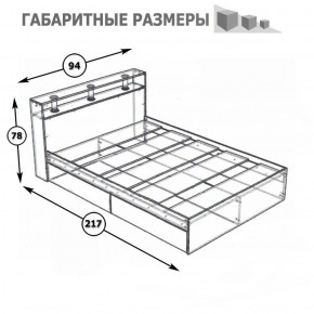 Камелия Кровать 0900, цвет венге/дуб лоредо, ШхГхВ 93,5х217х78,2 см., сп.м. 900х2000 мм., без матраса, основание есть в Казани - kazan.ok-mebel.com | фото 3