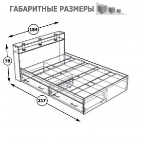 Камелия Кровать с ящиками 1800, цвет белый, ШхГхВ 183,5х217х78,2 см., сп.м. 1800х2000 мм., без матраса, основание есть в Казани - kazan.ok-mebel.com | фото 5