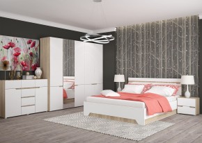 Комод 1200 АНТАЛИЯ (Сонома/Белый софт) в Казани - kazan.ok-mebel.com | фото 3