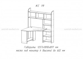 Компьютерный стол №19 (Анкор темный) в Казани - kazan.ok-mebel.com | фото 3
