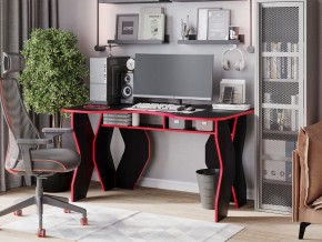 Компьютерный стол КЛ №9.0 (Черный/Красный) в Казани - kazan.ok-mebel.com | фото 4