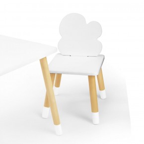 Комплект детской мебели стол и два стула Облачко (Белый/Белый/Береза) в Казани - kazan.ok-mebel.com | фото