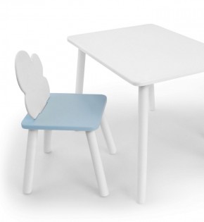 Комплект детской мебели стол и стул Облачко (Белый/Голубой/Белый) в Казани - kazan.ok-mebel.com | фото 1