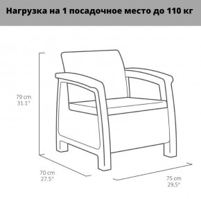 Комплект мебели Корфу Рест (Corfu Rest - without table) коричневый в Казани - kazan.ok-mebel.com | фото 3