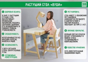 Комплект растущий стол и стул с чехлом 38 попугаев «Вуди» (Белый, Белый, Беж) в Казани - kazan.ok-mebel.com | фото