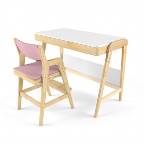 Комплект растущий стол и стул с чехлом 38 попугаев «Вуди» (Белый, Береза, Розовый) в Казани - kazan.ok-mebel.com | фото