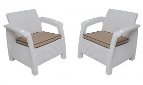 Комплект уличной мебели Yalta Premium Terrace Set (Ялта) белый (+подушки под спину) в Казани - kazan.ok-mebel.com | фото 4