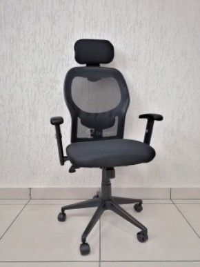Кресло Barneo K-128 для персонала (черная ткань черная сетка) в Казани - kazan.ok-mebel.com | фото