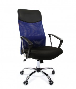 Кресло для руководителя CHAIRMAN 610 N (15-21 черный/сетка синий) в Казани - kazan.ok-mebel.com | фото
