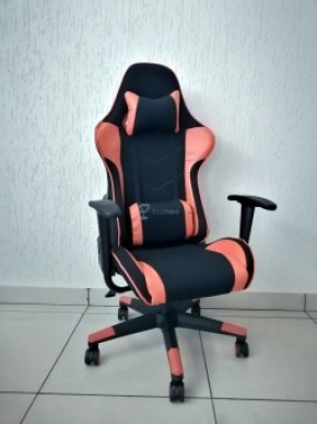 Кресло геймерское Barneo K-50 (черная сетка оранжевые вставки) в Казани - kazan.ok-mebel.com | фото 1