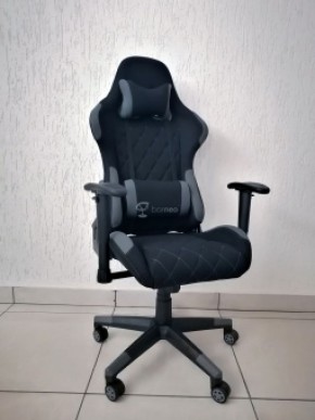 Кресло геймерское Barneo K-51 (черная ткань серые вставки) в Казани - kazan.ok-mebel.com | фото