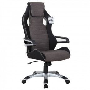 Кресло компьютерное BRABIX Techno GM-002 (ткань) черное/серое, вставки белые (531815) в Казани - kazan.ok-mebel.com | фото 1